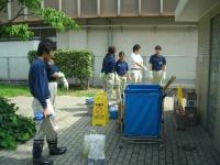 作業者がトイレ前に集合！